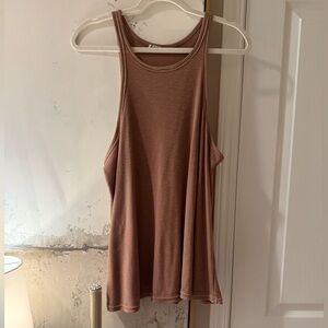 Intimately Free People Ribbed A Line Tank Top L